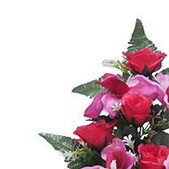 Jardinière fleurs artificielles cimetière orchidées et roses Rose fushia