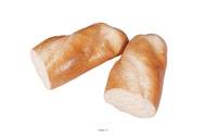 Demi baguette de pain artificiel X 2 en Plastique soufflé L 180x90 mm