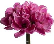 Bouquet de magnolias artificiels Fuchsia 7 ttes Hauteur 24 cm
