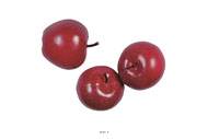 Pomme artificielle moyenne Rouge X 3 en Plastique soufflé H 65x75 mm