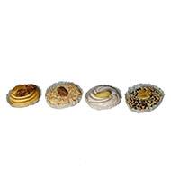 Lot de 4 petites tartelettes artificielles plus vraies que nature 