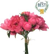 Bouquet de Pivoines factices 8 ttes D28cm H34cm Rose fuchsia - BEST