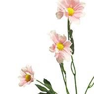 Marguerite artificielle en tige H 60 cm 4 têtes Rose