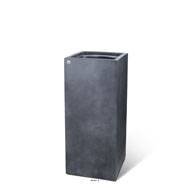 Bac fibres de verre et composite l 35 x L 35 cm H 80 cm Ext. carré haut gris anthracite