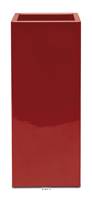 Bac fibres de verre robuste et revtement gelcoat qualit marine 42 x 42 cm H 75 cm Ext. carr haut rouge rubis