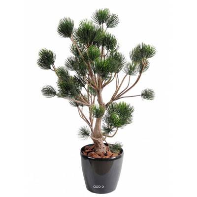 Pin artificiel en pot pour extérieur anti-UV H 90 cm D 45 cm