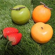 Abricot Artificiel fruit factice lesté H 6 cm