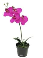 Orchidée Phalaenopsis factice Top Qualité & pot H35cm Rose fushia-BEST