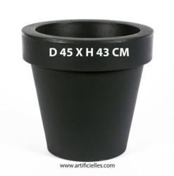 Bac CHLOE Noir D 45 X H 43 CM intrieur / extrieur Rotomoule
