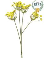 Fleur dAneth artificielle en tige, 4 ramures, H 68 cm Jaune - BEST