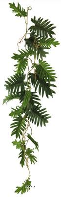 Guirlande de Philodendron vert artificiel selloum H 105 cm L 38 cm - Ultra-réaliste
