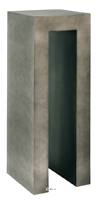 Pidestal rsine synthtique et feuille d'argent 35 x 35 cm H 100 cm Int. carr haut mtal bronze