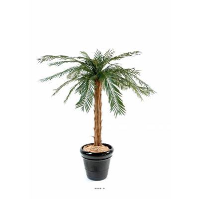 Palmier Artificiel Cycas en pot tronc Haut H 80 cm Vert