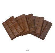 Tablette de chocolat au lait artificiel  X5  H 95x65 mm en Plastique soufflé