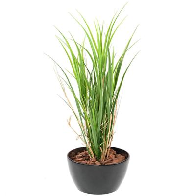 Herbe artificielle en pot très dense et large effet bois H 115 cm Vert