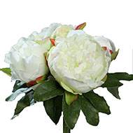 Bouquet de superbes Pivoines crme artificielles Hauteur 20 cm Top