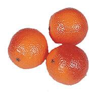 Orange artificielle en lot de 3 en Plastique souffl D 75 mm