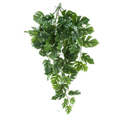 Chute de philodendron artificiel 99 feuilles L 70 cm Vert