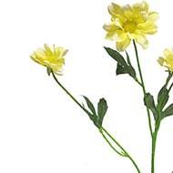 Marguerite artificielle en tige H 60 cm 4 têtes Jaune