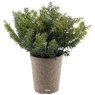 Herbe aromatique artificielle Thym H 21 cm pot carton D 20 cm