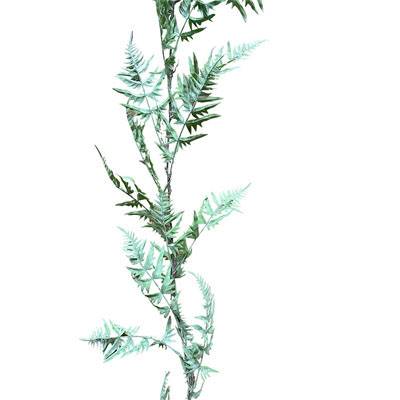 Guirlande de Fougère Plastique Verte artificielle Lg 205 cm D 23 cm 30 feuilles