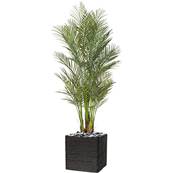 Palmier Areca artificiel H 160 cm 6 troncs en pot