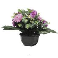 Vasque De Chrysanthème, Rose et Eucalyptus pour la toussaint Pourpre-rose