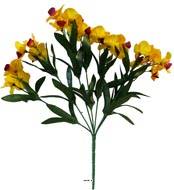 Bouquet d'Orchides artificielles 21 fleurs hauteur 33 cm superbe Jaune-orange
