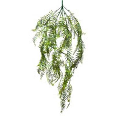 Chute de Fougère Verte en Plastique artificielle H 90 cm D 23 cm 8 ramures