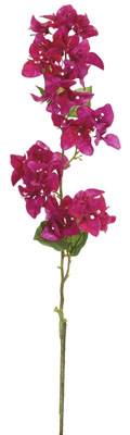 Branche de Bougainvillier artificielle H 83 cm D 20 cm Rose fushia tige armée