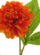 Fleur artificielle Dahlia H 48 cm – Une fausse fleur au réalisme saisissant Orange