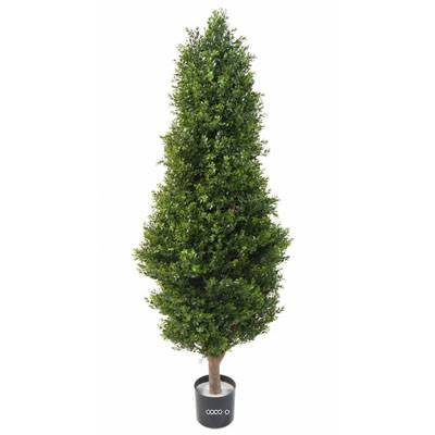 Topiaire buis artificiel en pot H 155 cm L 60 cm extérieur