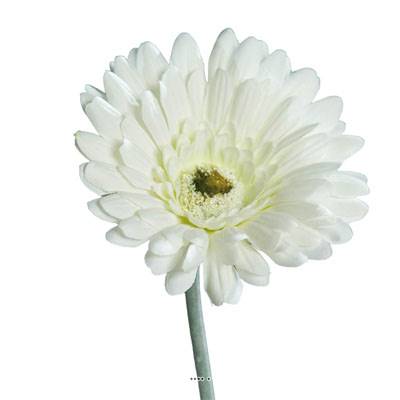 Gerbera artificiel, H 56 cm - D 11 cm superbe Crème