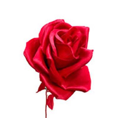 Rose artificielle Rouge pur Reddy H 72 cm D 11,50 cm