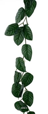 Guirlande verte artificielle de Philodendron – 170 cm x 30 cm, 36 feuilles + 3 petites, réaliste