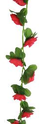 Guirlande de 45 Minis Roses artificielles Tissu L 215 cm Rose fushia