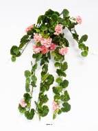 Geranium artificiel en piquet 80 cm D 30 cm 16 ttes belles feuilles anti UV Rose