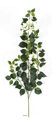 Branche de Bougainvillier artificielle H 80 cm tige armée Blanc 