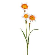 Jonquilles artificielles en tige 3 têtes H 58 cm Crème