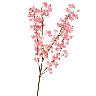 Branche de fleurs artificielles d'amandier H 90 cm pour exterieur rose