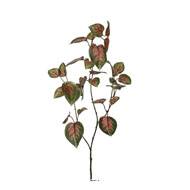 Tige de coleus artificielle, H 94 cm, L26 cm Vert-rose