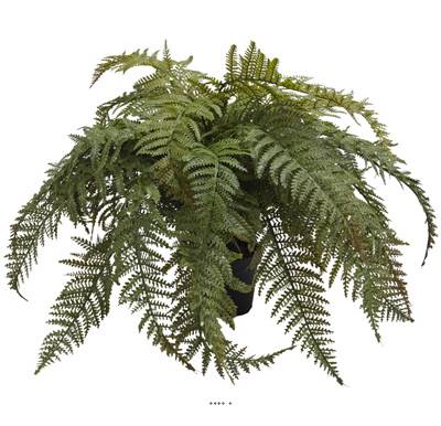 Fougère des forets artificielle en pot, H 40 cm, D 68 cm feuillage en plastique