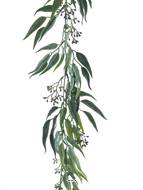 Guirlande de feuilles d'eucalyptus vertes 185 cm × 30 cm | Ultra-réaliste