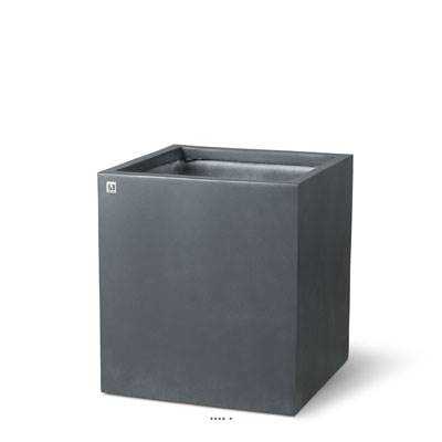 Bac fibres de verre et composite 40 x 40 cm H 44 cm Ext. cube gris anthracite