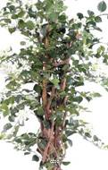 Bougainvillier artificiel H 180 cm D 90 cm en pot tronc lianes – Plante déco réaliste Blanc neige