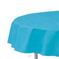 Nappe ronde Turquoise unie Tissu non tissé opaque D 2 40 m