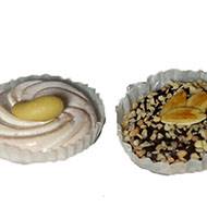 Lot de 4 petites tartelettes artificielles plus vraies que nature 