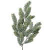 Branche de sapin de noel artificiel H 64 cm D 30 cm feuillage blanc vert