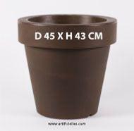 Bac CHLOE Bronze D 45 X H 43 CM intrieur / extrieur Rotomoule