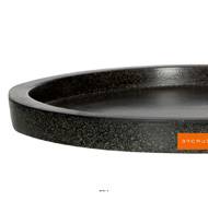 Bac en pures Fibres Baya Ext. rond plat 31x3 cm noir